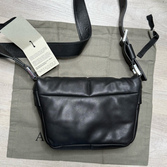 NWT AllSaints Collette Leather Crossbody Bag in Black - Picture 7 of 7